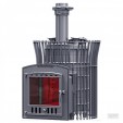 Печь для бани AVANGARD ЗК 25 (П2) Ураган в сетке Тюльпан