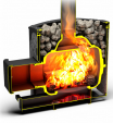 Печь для бани Теплодар Былина-сетка-24Ч Панорама (1.2) (без дверцы)