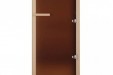 Дверь для бани ComfortProm 700х1900 БРОНЗА МАТОВАЯ коробка ОСИНА