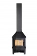 Печь-камин Мюнхен пристенно угловой Компакт черный