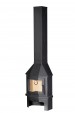 Печь-камин Мюнхен пристенно угловой Компакт черный