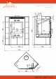 Печь-камин ASTON 11 кВт (180 м3) угловой 150 мм