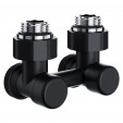 Узел нижнего подключения Royal Thermo Design угловой 1/2"х3/4" EK (черный)