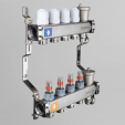 Коллекторная группа VALTEC 1 3/4 (3-12 вых.) с регулирующими клапанами и расходомерами, евроконус