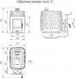 Печь для бани Скала 12Т стекло