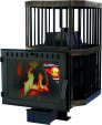Печь банная Сибирь-24 (панорамное стекло, сетка квадрат)