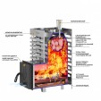 Печь для бани ASTON 12 INOX с баком на трубе 50л O115 (AISI 439)