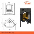 Камин ЭТНА (БКД) угловой "Беж" 115 мм