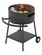 Мангал Везувий Дачник с чугунной плитой Gurman ø450 на подставке