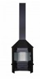 Камин Бавария Мюнхен угловой чёрный (без перемычки)