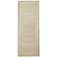 Дверь для бани ComfortProm 700x1800 осина деревянная глухая с фольгой