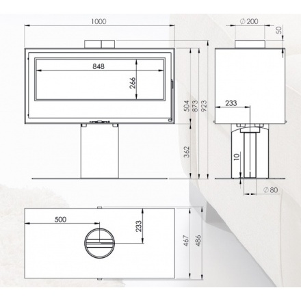 Печь-камин Denia Swing