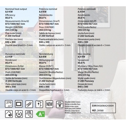 Печь-камин Denia Swing