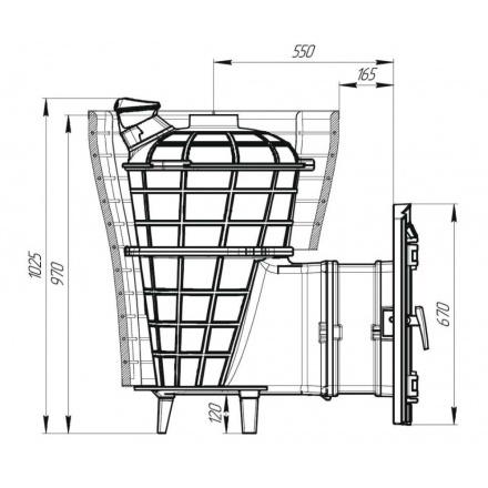 Печь банная ProMetall Атмосфера V сетка нержавейка