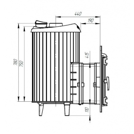 Печь банная ProMetall Атмосфера L в ламелях Верде Гватемала
