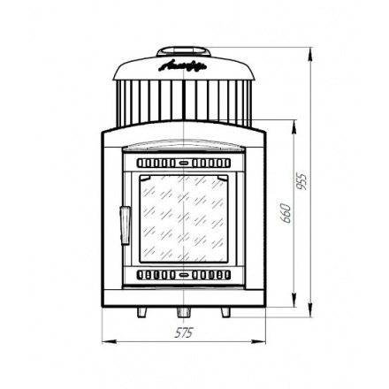 Печь банная ProMetall Атмосфера L в ламелях Верде Гватемала