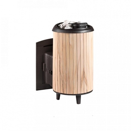 Печь банная ProMetall Атмосфера L в ламелях Окаменевшее дерево