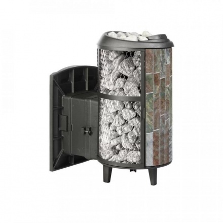 Печь банная ProMetall Атмосфера L комбинированная сетка-ламель Жадеит