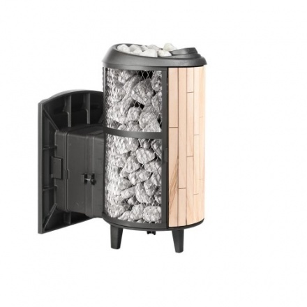 Печь банная ProMetall Атмосфера L комбинированная сетка-ламель Окаменевшее дерево