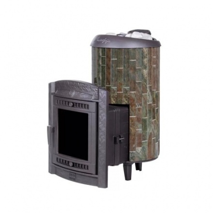 Печь банная ProMetall Атмосфера XL в ламелях Жадеит