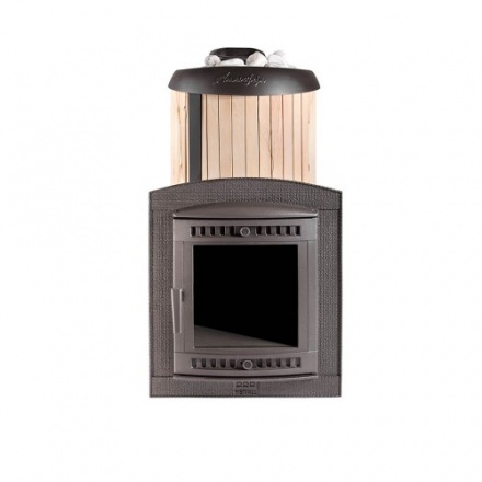 Печь банная ProMetall Атмосфера XL в ламелях Окаменевшее дерево