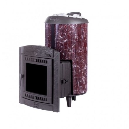 Печь банная ProMetall Атмосфера XL в ламелях Россо Леванто