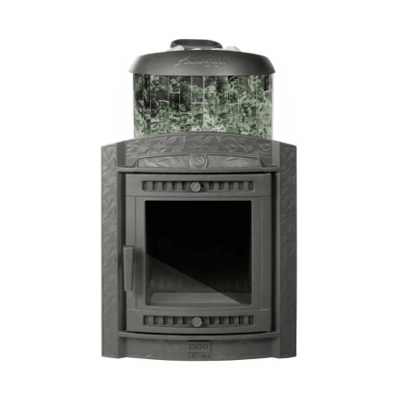 Печь банная ProMetall Атмосфера L+ в ламелях Жадеит наборный рисунок