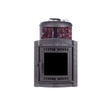 Печь банная ProMetall Атмосфера L+ в ламелях Россо Леванто наборный рисунок