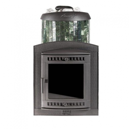 Печь банная ProMetall Атмосфера XL+ в ламелях из натурального камня Змеевик