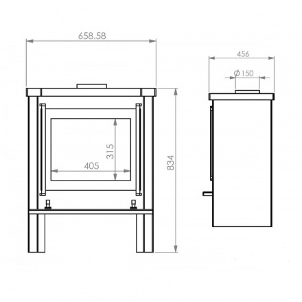 Печь-камин A. Caminetti AMSTERDAM RS67