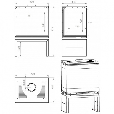 Печь-камин A. Caminetti SCANDINAVIAN 65