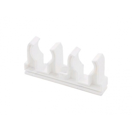 Клипса (опора) для труб ПП двойная 20 РосТурПласт