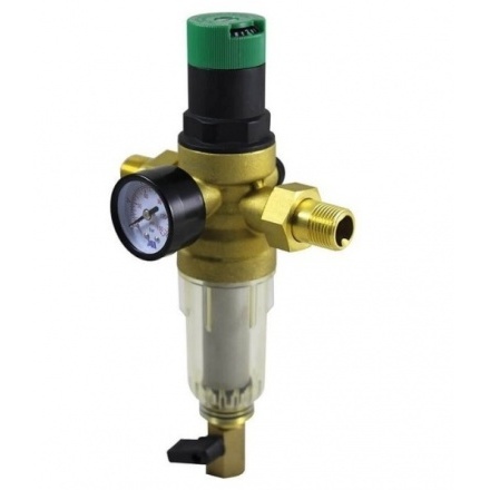 Фильтр TIM JH-3008 промывной с редуктором давления 1″ (для холодной воды)