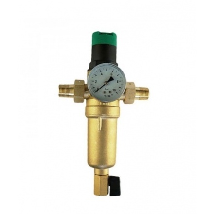 Фильтр TIM JH-1007 промывной с редуктором давления 1/2″ (для горячей воды)