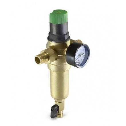 Фильтр TIM JH-3007 промывной с редуктором давления 1″ (для горячей воды)