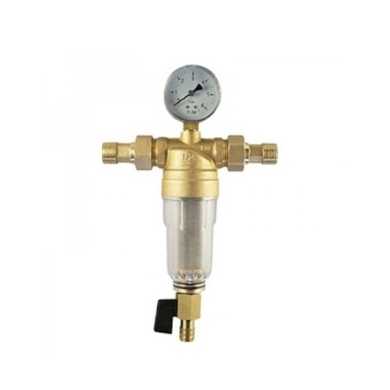 Фильтр TIM JH-3002 промывной с манометром 1″ (для холодной воды)