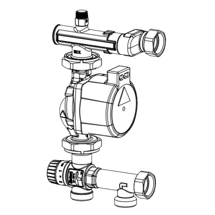 Смесительный узел теплого пола Barberi 27B040N4M3