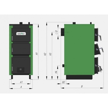 Твёрдотопливный котёл Sakovich Yano 20