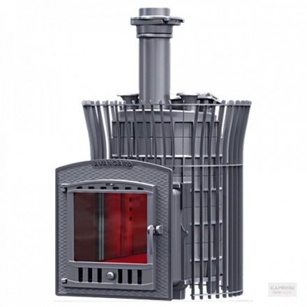 Печь для бани AVANGARD ЗК 25 (П2) Ураган в сетке Тюльпан