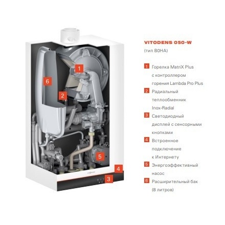 Конденсационный котел Viessmann Vitodens 50-W B0HA 25 кВт одноконтурный