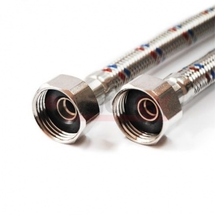 Гибкая подводка для воды VALFEX нерж.сталь 1/2 В-В100 см