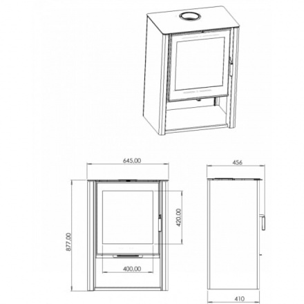 Печь-камин Мета-Бел АОТ 7.0-01 в модификации Севан 7