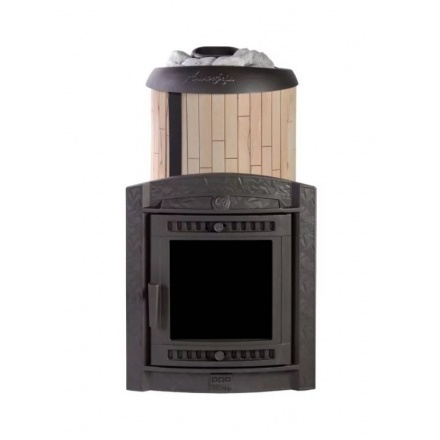 Печь для бани ProMetall Атмосфера XL+ Ламели Окаменевшее дерево наборный рисунок