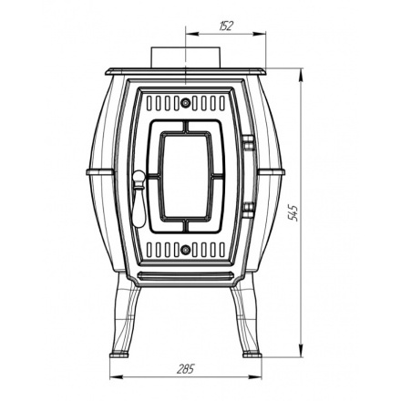 Печь отопительная ProMetall Бахтинка (серая)