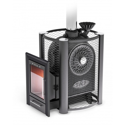 Печь для бани Термофор Черная жемчужина Люмина Плюс с нерж каменкой