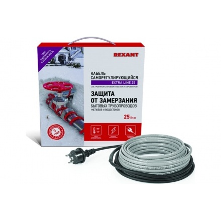 Кабель саморегулирующийся REXANT Extra Line 25MSR-PB, 25 м/625 Вт
