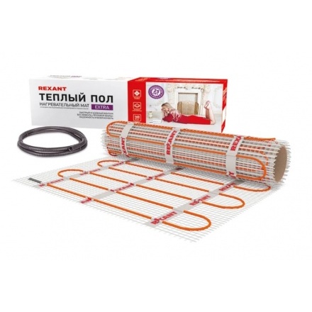 Нагревательный мат REXANT Extra 0.7 м2, 0.5x1.4 м, 112 Вт