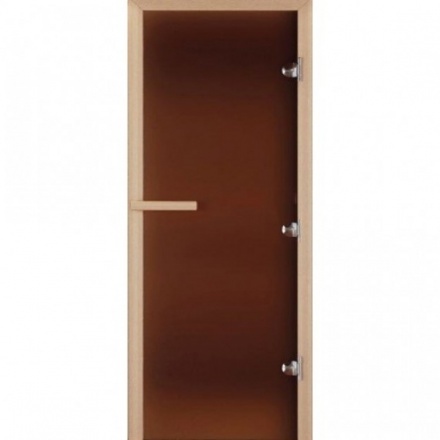 Дверь для бани ComfortProm 700х1900 БРОНЗА МАТОВАЯ коробка ОСИНА