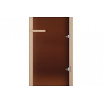 Дверь для бани ComfortProm 700х1900 БРОНЗА МАТОВАЯ коробка ОСИНА