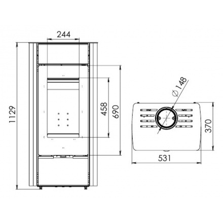 Печь-камин АОТ 7.0-01 в модификации Нарочь